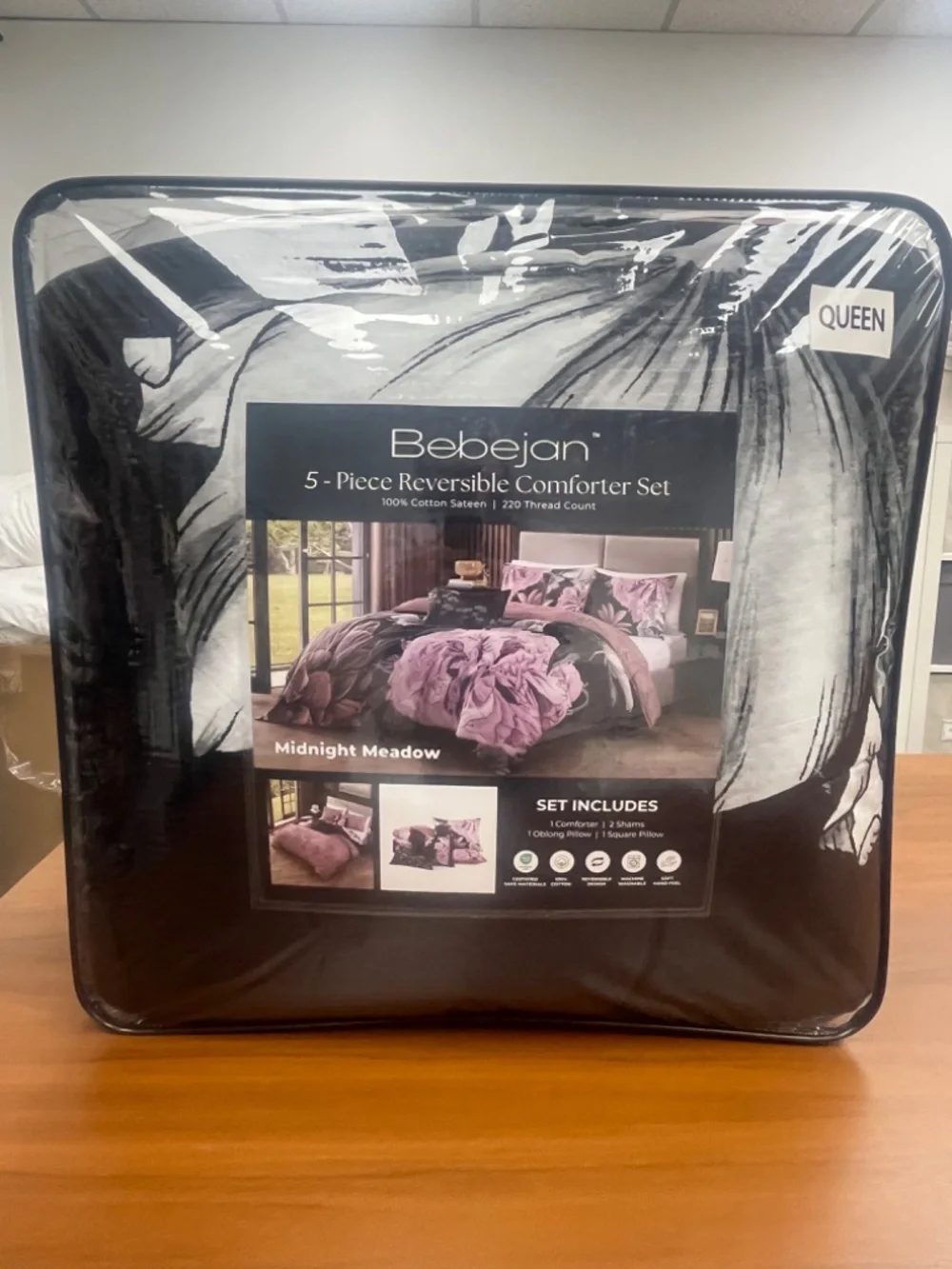 Bebejan Midnight Meadow Reversible Queen Comforter Set